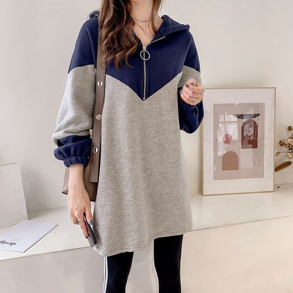 2020 large women's hooded thin dress women's fat mm long sleeve medium length loose top, Black
2020 large women's hooded thin dress women's fat mm long sleeve medium length loose top, Black
