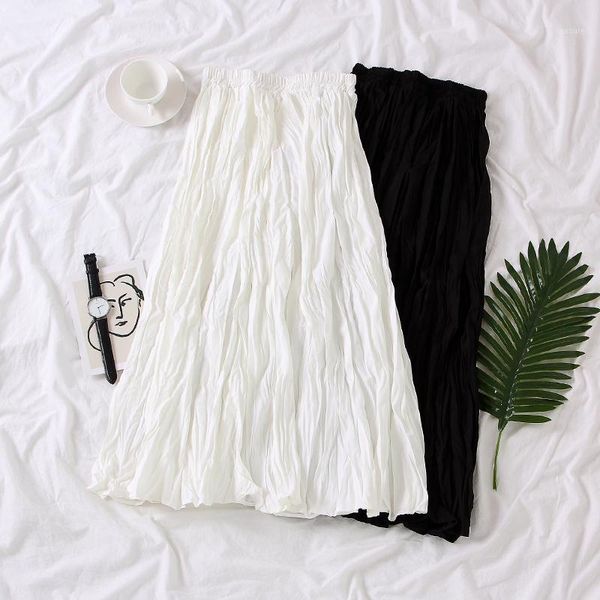 elastic pleated skirt autumn 2020 new all-match thin mid-length a-line skirt long with ankle exposed1, Black
elastic pleated skirt autumn 2020 new all-match thin mid-length a-line skirt long with ankle exposed1, Black