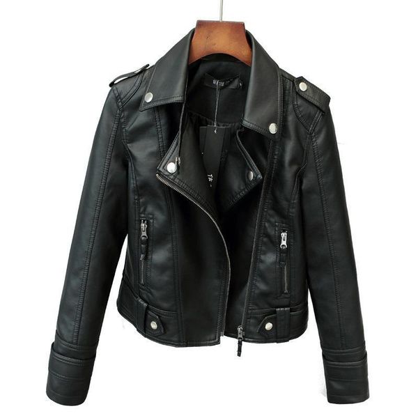 new loose pu faux leather jacket women classic moto biker jacket spring autumn lady basic coat plus size outerwear, Black
new loose pu faux leather jacket women classic moto biker jacket spring autumn lady basic coat plus size outerwear, Black