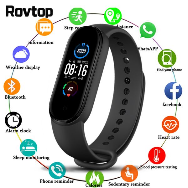 wristband bracelet men women waterproof m5 band 5 bluetooth blood pressure heart rate fitness tracker smart watch
wristband bracelet men women waterproof m5 band 5 bluetooth blood pressure heart rate fitness tracker smart watch