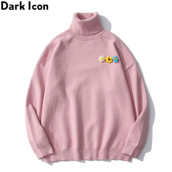 dark turtle neck floral sweater men women knitwear men's sweaters winter preppy style sweater man, White;black
dark turtle neck floral sweater men women knitwear men's sweaters winter preppy style sweater man, White;black