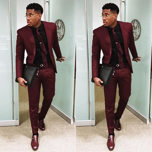 burgundy two pieces men suits slim fit wedding grooms tuxedos one button formal prom business suit (jacket +pants, White;black
burgundy two pieces men suits slim fit wedding grooms tuxedos one button formal prom business suit (jacket +pants, White;black