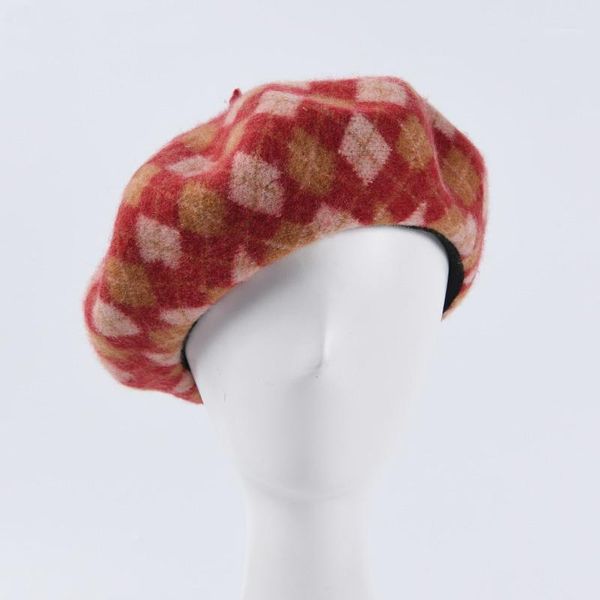 berets 2021 autumn/winter british style high-quality hat women's day plaided wool beret vintage versatile painter's hat1, Blue;gray
berets 2021 autumn/winter british style high-quality hat women's day plaided wool beret vintage versatile painter's hat1, Blue;gray