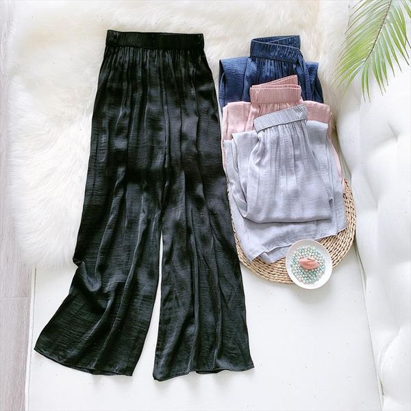 summer new women fashion blue pink long pants wide leg pants high waist female pants sweatpants elastic chiffon, Black;white
summer new women fashion blue pink long pants wide leg pants high waist female pants sweatpants elastic chiffon, Black;white