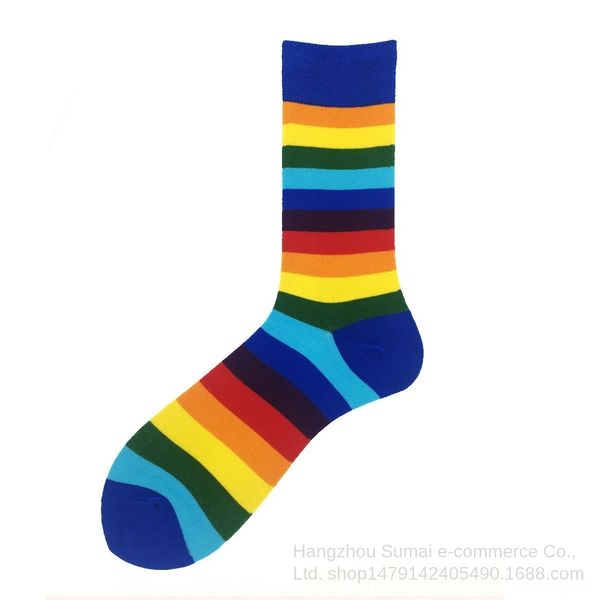 long tube cotton color thick stripe cotton and sockssocks rainbow stripe large men's and women's socks oceyc, Black
long tube cotton color thick stripe cotton and sockssocks rainbow stripe large men's and women's socks oceyc, Black