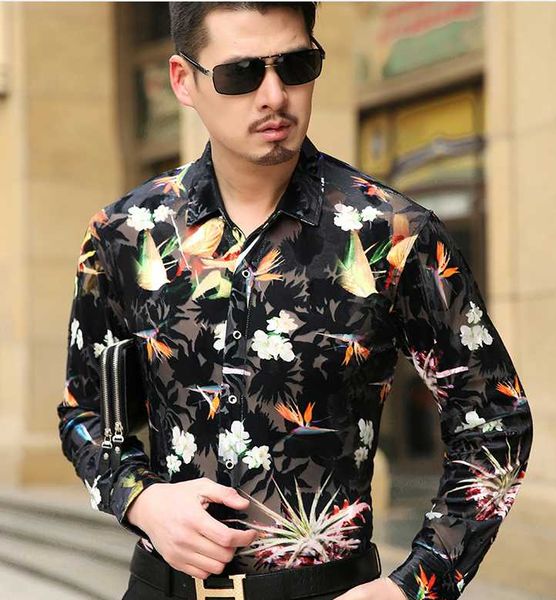 mens frolal velvet thin lace silk shirt club party prom see through shirts luxury casual men transparent shirt, White;black
mens frolal velvet thin lace silk shirt club party prom see through shirts luxury casual men transparent shirt, White;black