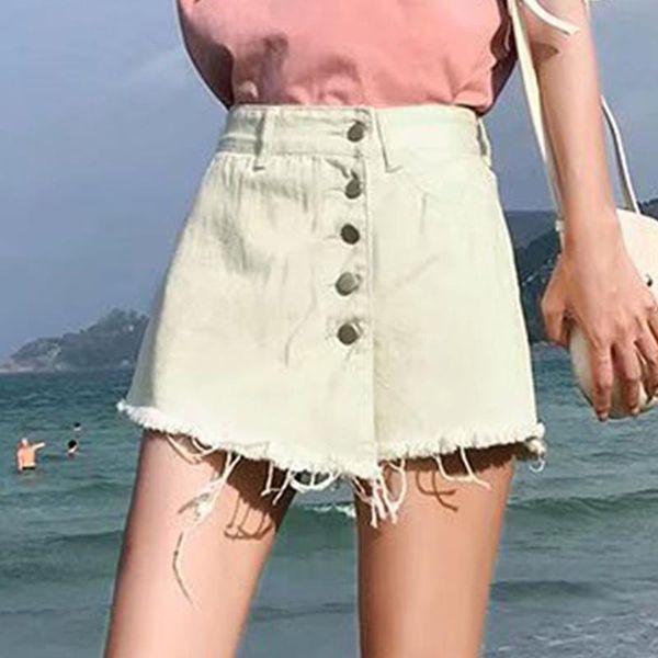 women jeans skirt shorts 2021 casual summer girls denim shorts high waists plus size short jeans button jenas skirt, White;black
women jeans skirt shorts 2021 casual summer girls denim shorts high waists plus size short jeans button jenas skirt, White;black