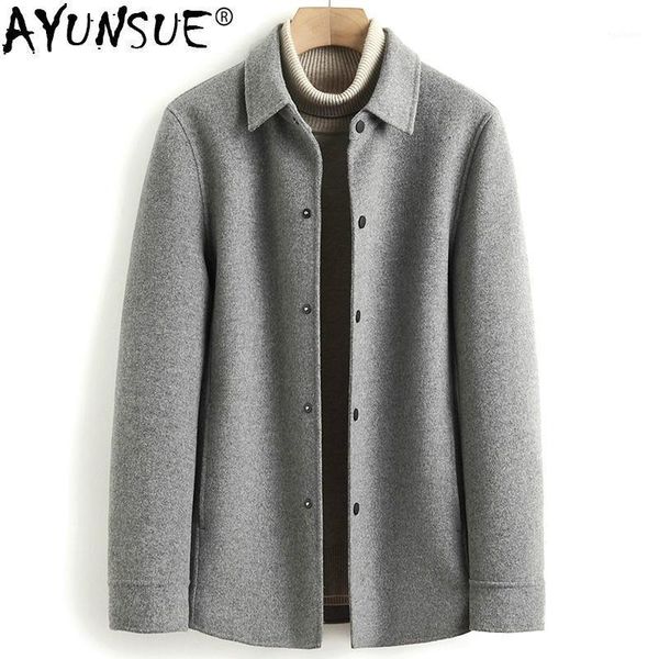 ayunsue 2019 new wool coat men spring autumn casual double-sided wool jacket coats for men overcoat erkek mont 4989 kj36201, Black
ayunsue 2019 new wool coat men spring autumn casual double-sided wool jacket coats for men overcoat erkek mont 4989 kj36201, Black