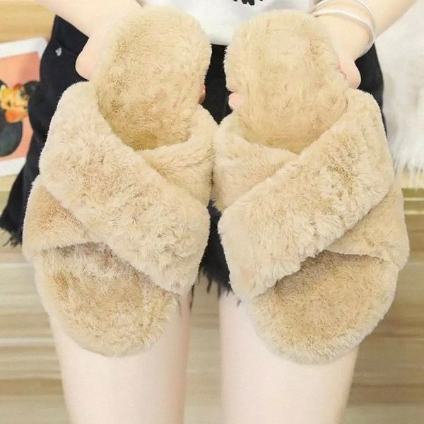 Wool Slippers Autumn Winter Non Slip Indoor Comfort Plush Home Shoes Women's Slippers Black Bedroom Shoes 35-43 #Ns6v
Wool Slippers Autumn Winter Non Slip Indoor Comfort Plush Home Shoes Women's Slippers Black Bedroom Shoes 35-43 #Ns6v
