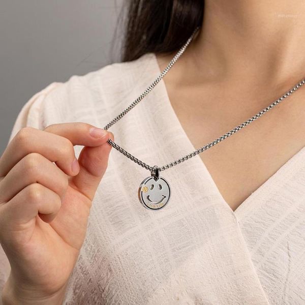 chains 2021 fashion hip-hop smiling pendant necklace letter love life titanium steel trendy men women jewelry1, Silver
chains 2021 fashion hip-hop smiling pendant necklace letter love life titanium steel trendy men women jewelry1, Silver
