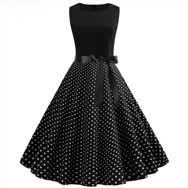 women summer dresses 2020 robe vintage 1950s 60s pin up big swing party work wear rockabilly dress black polka dot vestidos, Black;gray
women summer dresses 2020 robe vintage 1950s 60s pin up big swing party work wear rockabilly dress black polka dot vestidos, Black;gray