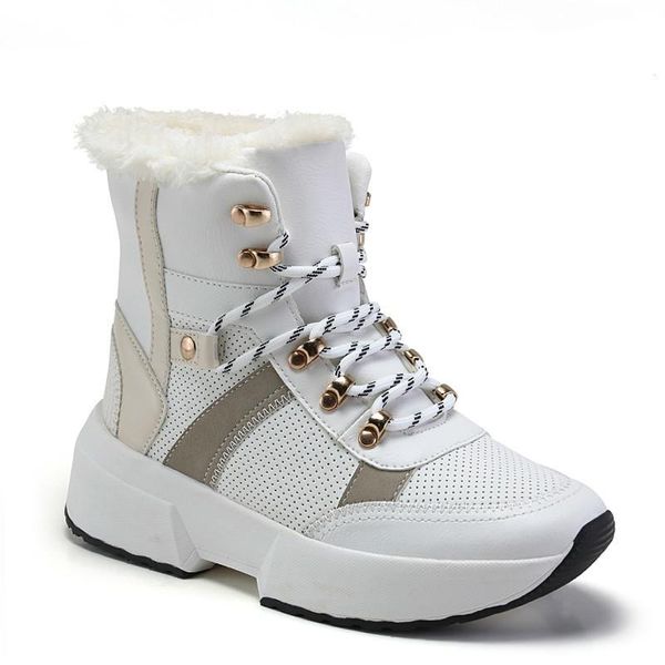women boots snow waterproof non-slip winter boots thick fur platform waterproof and warm shoes, Black
women boots snow waterproof non-slip winter boots thick fur platform waterproof and warm shoes, Black