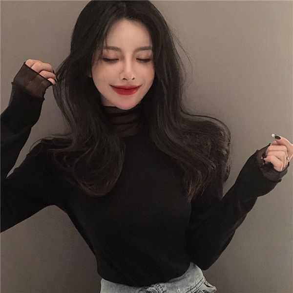 ранняя весна 2021 новая сетка сшивания высокой шеи с длинной рукавой рубашкой с длинным рукавом, Black;brown
ранняя весна 2021 новая сетка сшивания высокой шеи с длинной рукавой рубашкой с длинным рукавом, Black;brown