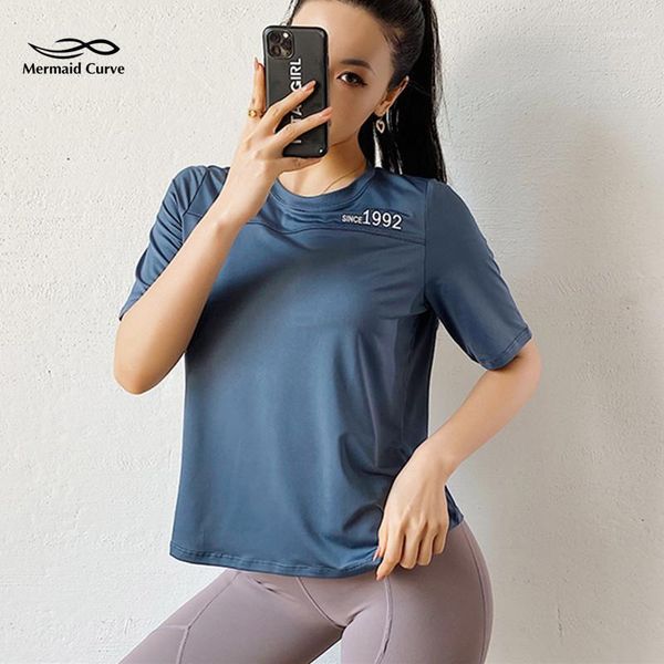 mermaid curve summer new yoga short-sleeve t shirts women sport quick-drying breathable loose t shirt stretch letter running, White;red
mermaid curve summer new yoga short-sleeve t shirts women sport quick-drying breathable loose t shirt stretch letter running, White;red