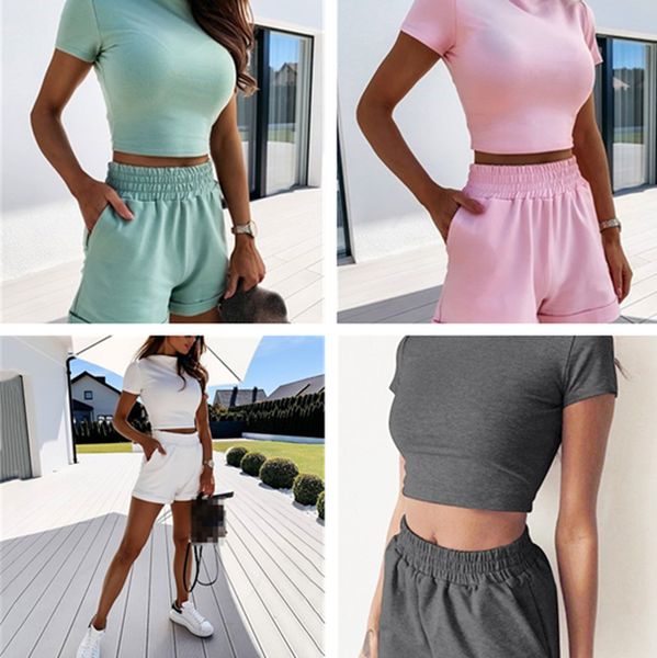 2 piece set women summer o-neck casual crop 2021 female clothing tracksuit pockets loose shorts two piece, White
2 piece set women summer o-neck casual crop 2021 female clothing tracksuit pockets loose shorts two piece, White