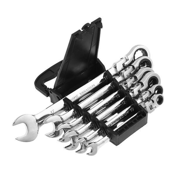6шт multiuse стали ключи 72 teeth ratchet ключ установить двойное использование гаечные инструментов фиксированные / подвижные двусторонний
6шт multiuse стали ключи 72 teeth ratchet ключ установить двойное использование гаечные инструментов фиксированные / подвижные двусторонний