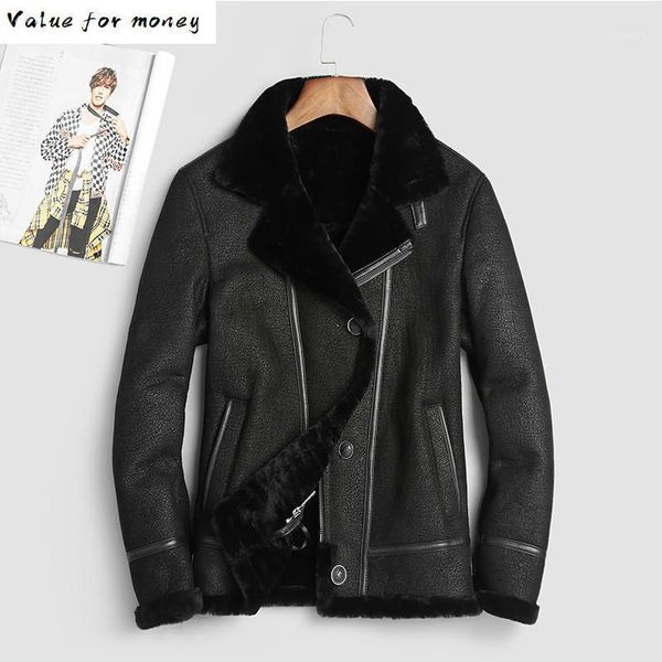 leather real jacket men clothes 2020 winter warm genuine leather coat motorcycle mens sheep shearling jackets 14306-11, Black
leather real jacket men clothes 2020 winter warm genuine leather coat motorcycle mens sheep shearling jackets 14306-11, Black