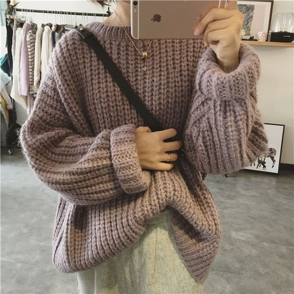 2021 new autumn and winter thick woolen solid color pullover retro around the casual neck simple sweater g9x2, White;black
2021 new autumn and winter thick woolen solid color pullover retro around the casual neck simple sweater g9x2, White;black