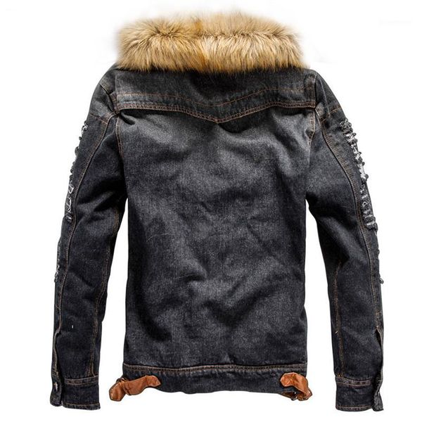 pevsn spring winter denim men jackets male faux fur collar retro ripped fleece thick warm jeans jacket and coat 4xl,ta0641, Black;brown
pevsn spring winter denim men jackets male faux fur collar retro ripped fleece thick warm jeans jacket and coat 4xl,ta0641, Black;brown