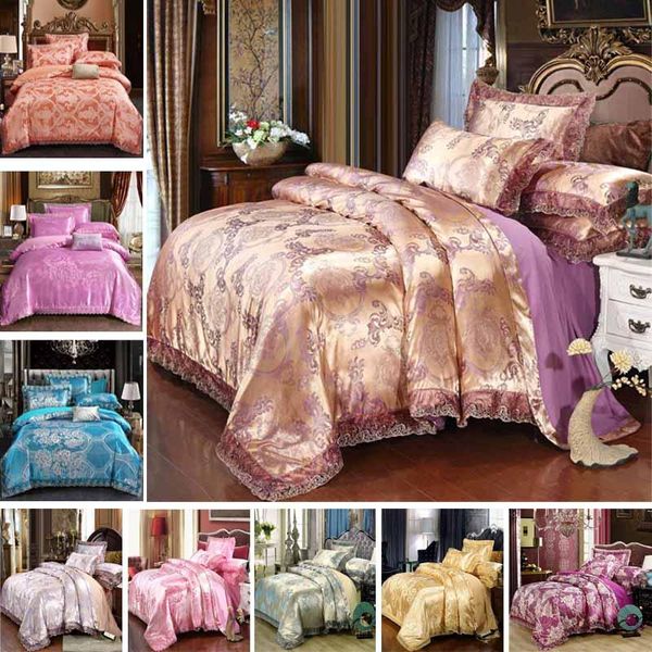 bedding sets 3pcs european luxury satin jacquard lace set duvet cover 1 quilt + 2 pillowcases king size
bedding sets 3pcs european luxury satin jacquard lace set duvet cover 1 quilt + 2 pillowcases king size
