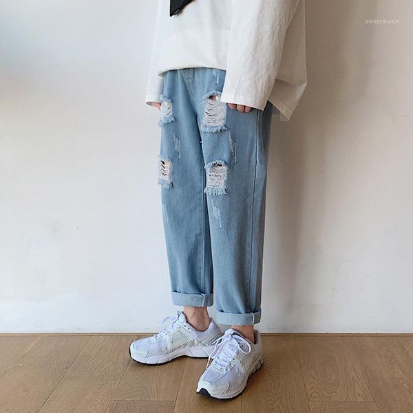 men's polos harajuku style boys' ins pants fashion loose jeans autumn korean straight all-match hole begging1, White;black
men's polos harajuku style boys' ins pants fashion loose jeans autumn korean straight all-match hole begging1, White;black