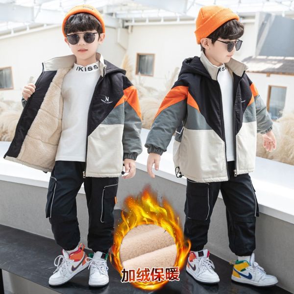 Boys autumn plus velvet jacket 2020 new foreign high thick boyfa party to overcome children's charge cotton winter models, Camo
Boys autumn plus velvet jacket 2020 new foreign high thick boyfa party to overcome children's charge cotton winter models, Camo
