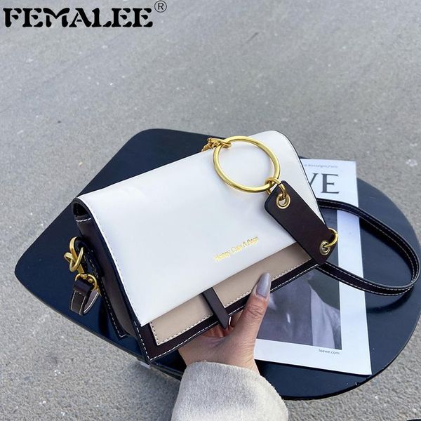 shoulder bags luxury metal ring handle for women fashion letter designer messenger hit color chain stitching ladies handbag
shoulder bags luxury metal ring handle for women fashion letter designer messenger hit color chain stitching ladies handbag