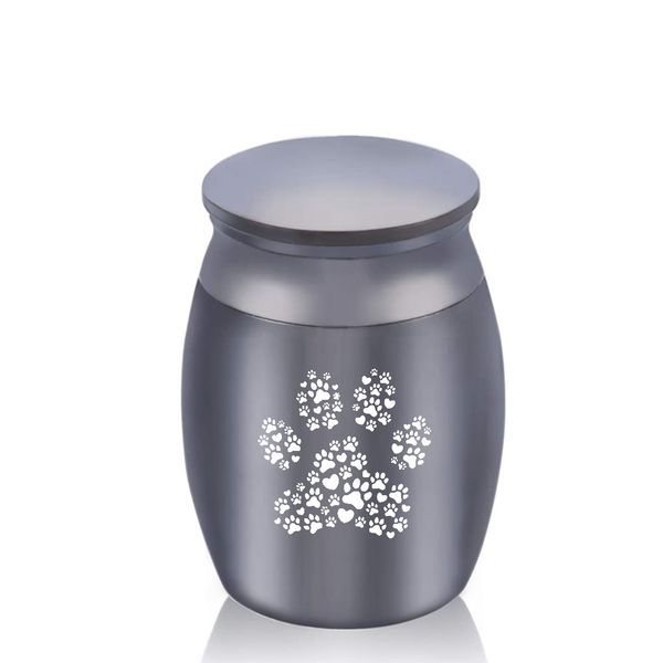 30x40mm urn pendant mini cremation ashes keepsake aluminum alloy pet paws memorial urns funeral jar with fill kit velvet bag, Silver
30x40mm urn pendant mini cremation ashes keepsake aluminum alloy pet paws memorial urns funeral jar with fill kit velvet bag, Silver