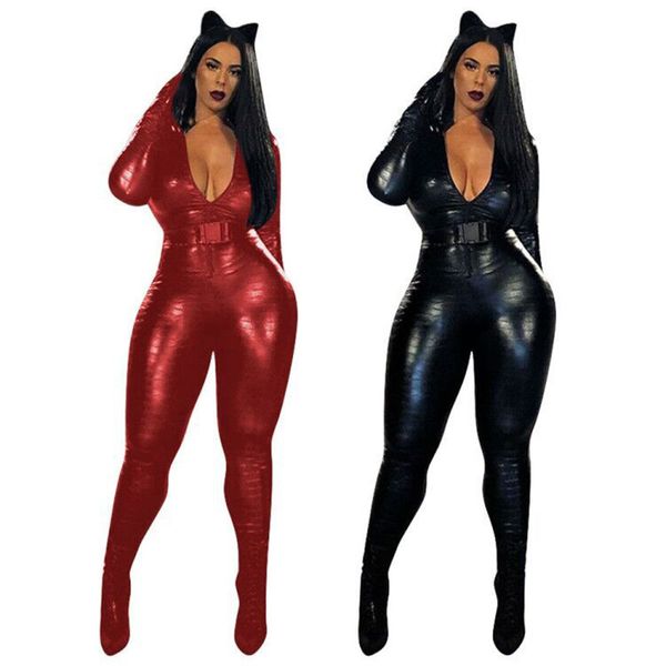 pu women jumpsuits fashion long sleeve v neck solid color skinny rompers women designer clothes, Black;white
pu women jumpsuits fashion long sleeve v neck solid color skinny rompers women designer clothes, Black;white