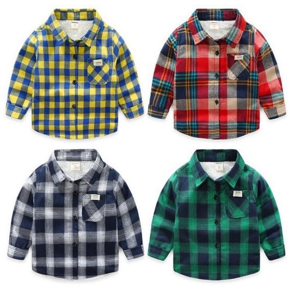 emmbaby kid boys shirts classic casual plaid thick warm children shirts for 2-7 years kids boy wear y200704, White;black
emmbaby kid boys shirts classic casual plaid thick warm children shirts for 2-7 years kids boy wear y200704, White;black