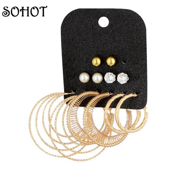 hoop & huggie so romantic cute 6pairs/set round earrings crystal imitation pearl nickel lead ball female brincos jewelry gift, Golden;silver
hoop & huggie so romantic cute 6pairs/set round earrings crystal imitation pearl nickel lead ball female brincos jewelry gift, Golden;silver