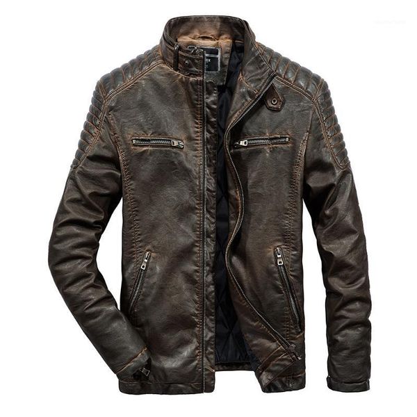 fashion men's autumn winter casual pocket zipper thermal leather jacket coat windbreak 2018 new1, Black;brown
fashion men's autumn winter casual pocket zipper thermal leather jacket coat windbreak 2018 new1, Black;brown