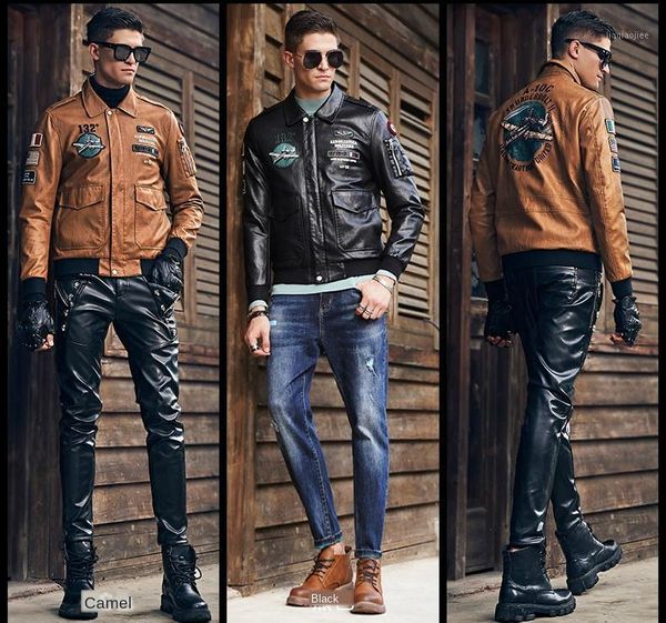 quality bomber pu men high emulation genuine leather embroidery patch jacket mens motorcycle outerwears1, Black
quality bomber pu men high emulation genuine leather embroidery patch jacket mens motorcycle outerwears1, Black