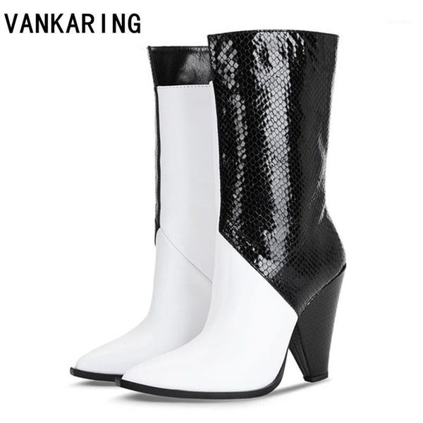 boots mixed leather women ankle pointed toe motorcycle slip-on high heels white runway shoes female botas mujer1, Black
boots mixed leather women ankle pointed toe motorcycle slip-on high heels white runway shoes female botas mujer1, Black