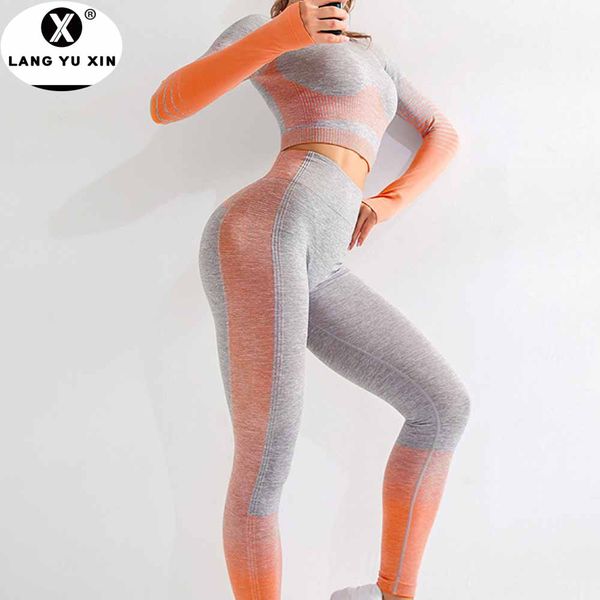 women's seamless ribbed yoga set 2 piece set long sleeve high waist sports leggings healthy running body sports suit, White;red
women's seamless ribbed yoga set 2 piece set long sleeve high waist sports leggings healthy running body sports suit, White;red
