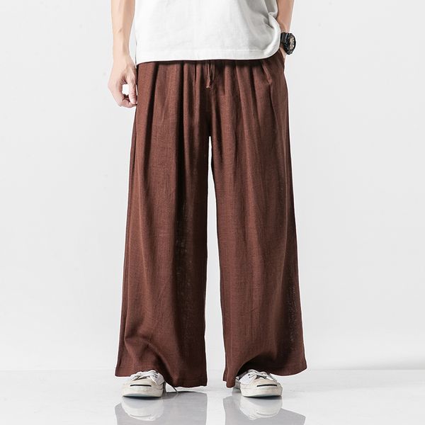 2020 chinese style linen cotton loose japanese elastic waist harajuku harem pants men wide leg trousers male bottom
2020 chinese style linen cotton loose japanese elastic waist harajuku harem pants men wide leg trousers male bottom