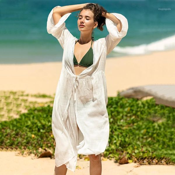 2020 summer casual women's beach holiday solid color sunscreen bathing suit cover ups1, White;black
2020 summer casual women's beach holiday solid color sunscreen bathing suit cover ups1, White;black