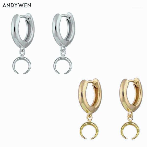 andywen 925 sterling silver gold horn huggie earring drop moon pendant hoops women loops circle ring earring jewelry1
andywen 925 sterling silver gold horn huggie earring drop moon pendant hoops women loops circle ring earring jewelry1