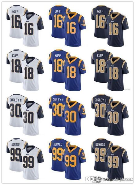 men women youth los angeles rams 99 aaron donald 30 todd gurley ii 16 jared goff 18 cooper kupp football jerseys navy royal, Black;red 
men women youth los angeles rams 99 aaron donald 30 todd gurley ii 16 jared goff 18 cooper kupp football jerseys navy royal, Black;red