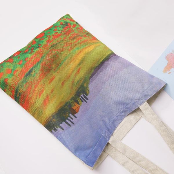 dropshipping canvas bag vegan linen cotton shopping bags landscape printed large tote bag
dropshipping canvas bag vegan linen cotton shopping bags landscape printed large tote bag