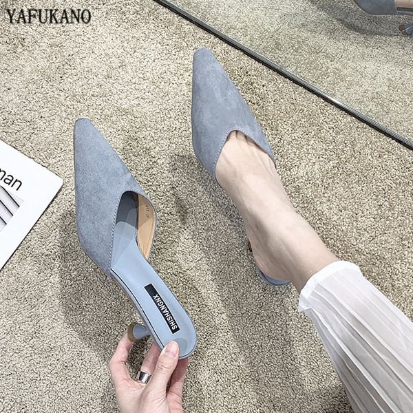 fashion dress sandals 2020 woman summer outdoor pointed toe high heels slides baotou half slippers thin heels heel mueller shoes x1020, Black
fashion dress sandals 2020 woman summer outdoor pointed toe high heels slides baotou half slippers thin heels heel mueller shoes x1020, Black