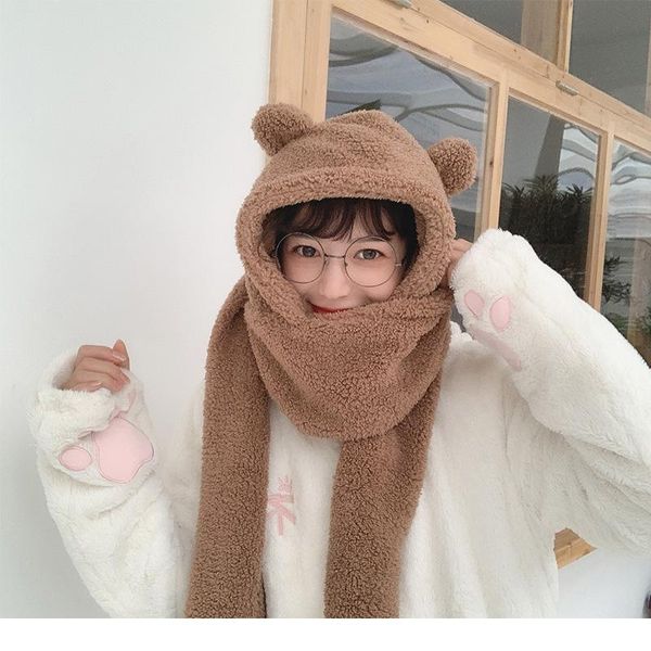 women winter warm hat scarf pullover cap cute bear ear plush hat plus velvet thickening ski cap qylvux, Black;white
women winter warm hat scarf pullover cap cute bear ear plush hat plus velvet thickening ski cap qylvux, Black;white