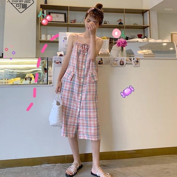 p shoot 2019 women's dress summer korean-style color plaid single-breasted bandage cloth camisole dress1, White;black
p shoot 2019 women's dress summer korean-style color plaid single-breasted bandage cloth camisole dress1, White;black