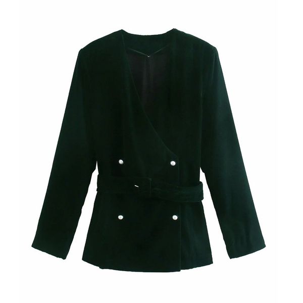 2021 new women autumn bottle green long sleeve velvet blouse woman tied belt double breasted office ladies elegant 9n57, White
2021 new women autumn bottle green long sleeve velvet blouse woman tied belt double breasted office ladies elegant 9n57, White