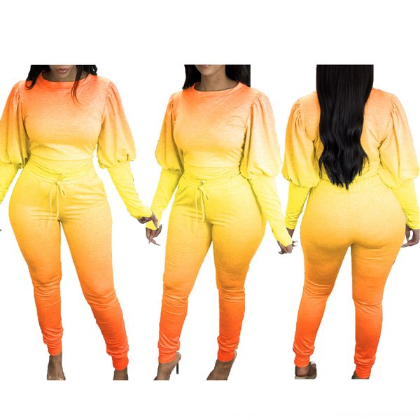 s1p3t h3564 women's bubble sleeve pantstrumpet fashion gradual change casual suit h3564 trumpet flared flared women's bubble sleev, Gray 
s1p3t h3564 women's bubble sleeve pantstrumpet fashion gradual change casual suit h3564 trumpet flared flared women's bubble sleev, Gray