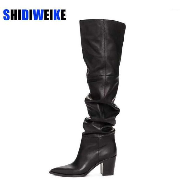 winter over the knee boots women natural genuine leather thick high heel thigh high boots pleated long shoes ladies fall ac1711, Black
winter over the knee boots women natural genuine leather thick high heel thigh high boots pleated long shoes ladies fall ac1711, Black