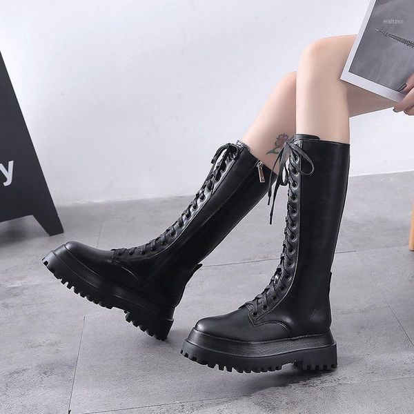 women waterproof pu leather knee high boots woman thick bottom lace up long booties dropshipping winter chunky platform boots1, Black
women waterproof pu leather knee high boots woman thick bottom lace up long booties dropshipping winter chunky platform boots1, Black