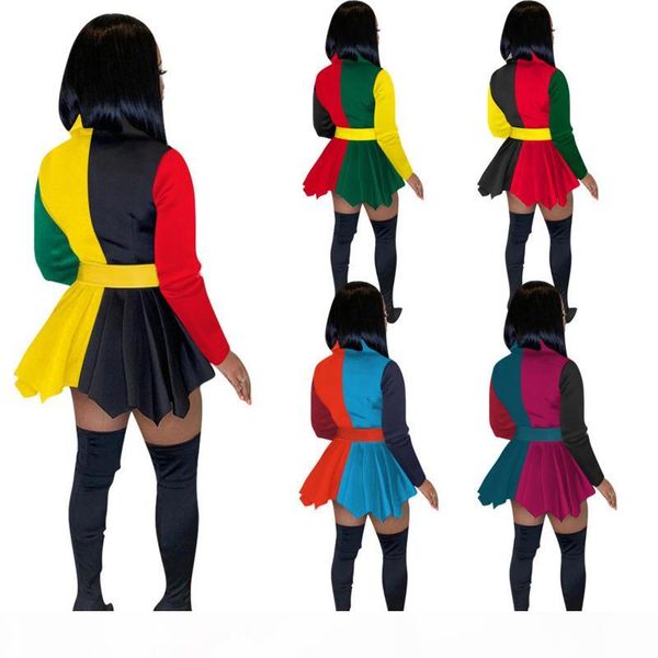 women dresses designer 2020 fashion clothes casual stitching of different colors slim primary skirt coat ladies new long sleeve dress, Black;gray
women dresses designer 2020 fashion clothes casual stitching of different colors slim primary skirt coat ladies new long sleeve dress, Black;gray