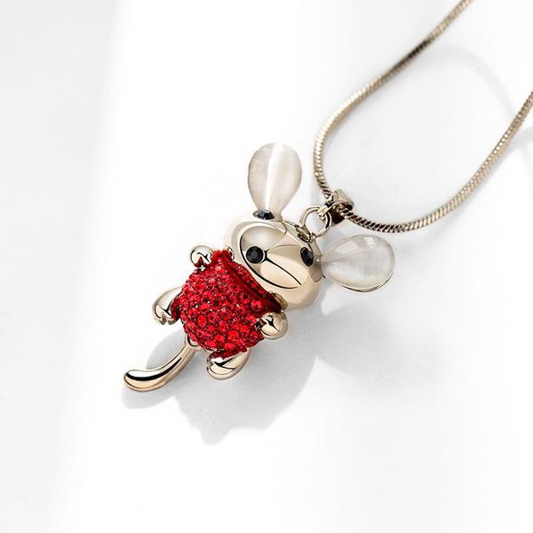 fashion chinese zodiac mouse crystal long necklaces rhinestone sweater chain necklace opal pendant elegant for women girls gift, Silver
fashion chinese zodiac mouse crystal long necklaces rhinestone sweater chain necklace opal pendant elegant for women girls gift, Silver