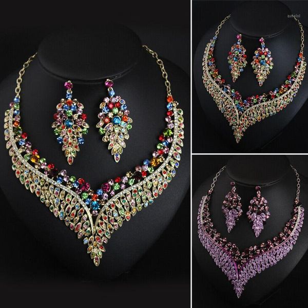 fashion women statement jewelry sets wedding necklace earrings rhinestone choker crystal bib collar party gifts accessories1, Silver 
fashion women statement jewelry sets wedding necklace earrings rhinestone choker crystal bib collar party gifts accessories1, Silver